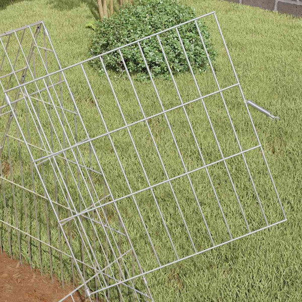 vidaXL Chicken Coop Silver 110 x 55 x 55 cm Galvanized Steel