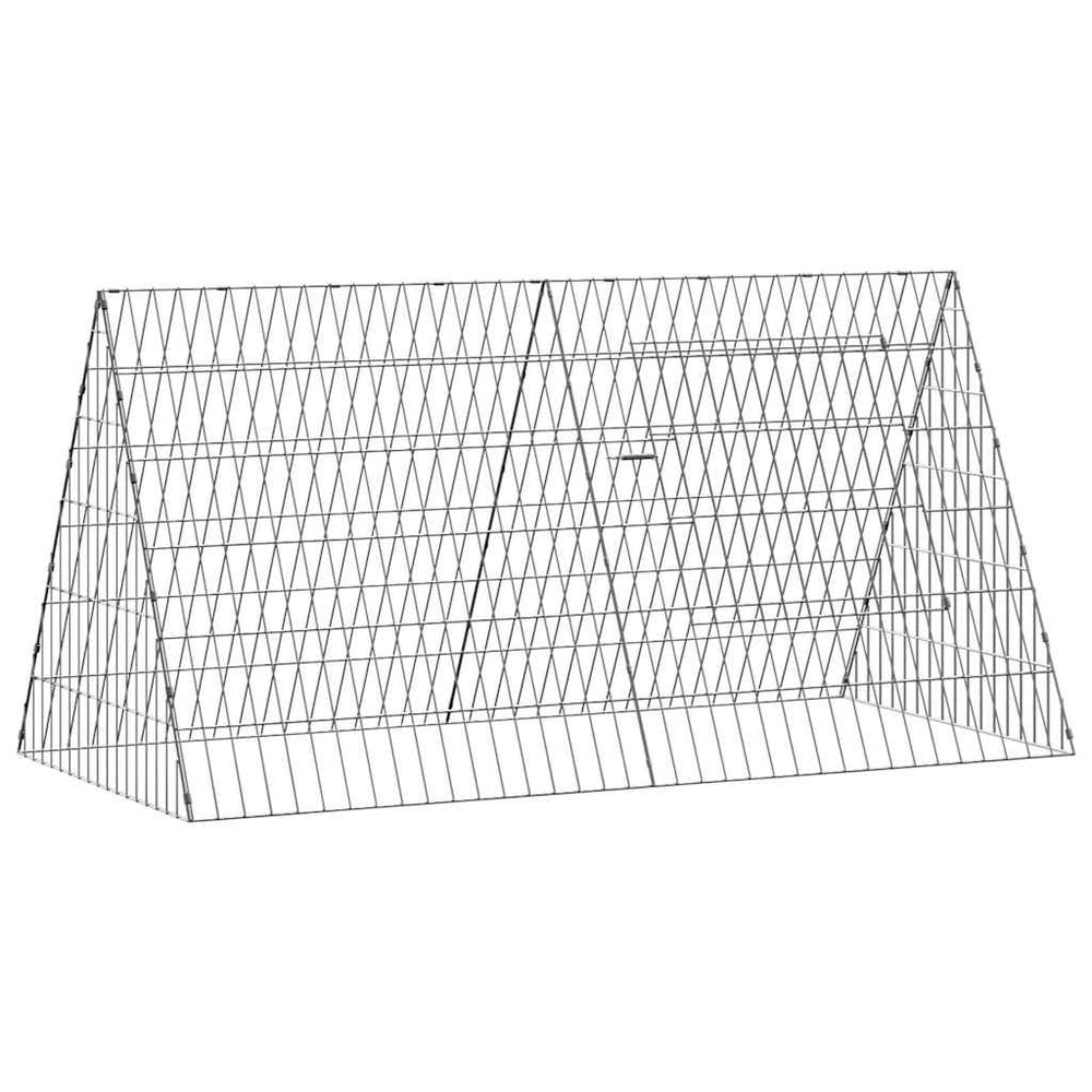 vidaXL Chicken Coop Silver 110 x 55 x 55 cm Galvanized Steel