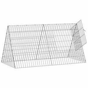 vidaXL Chicken Coop Silver 110 x 55 x 55 cm Galvanized Steel