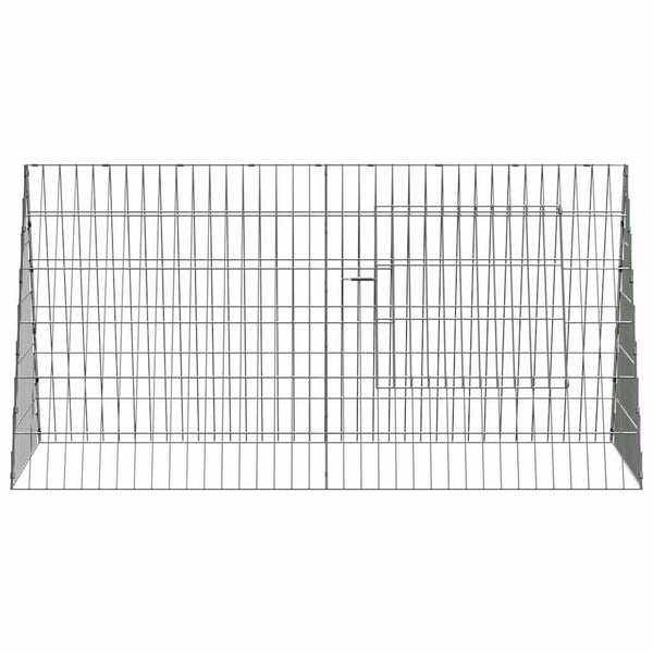 vidaXL Chicken Coop Silver 110 x 55 x 55 cm Galvanized Steel