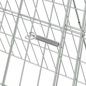 vidaXL Chicken Cage Silver 215 x 55 x 55 cm Galvanized Steel
