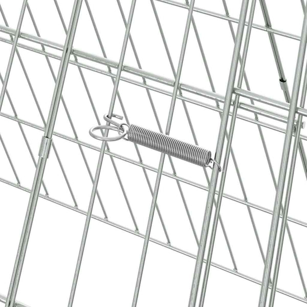 vidaXL Chicken Cage Silver 215 x 55 x 55 cm Galvanized Steel