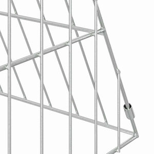vidaXL Chicken Cage Silver 215 x 55 x 55 cm Galvanized Steel