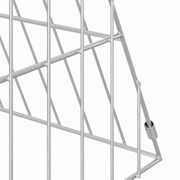 vidaXL Chicken Cage Silver 215 x 55 x 55 cm Galvanized Steel
