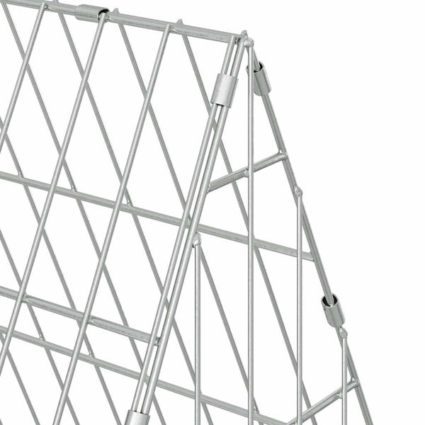 vidaXL Chicken Cage Silver 215 x 55 x 55 cm Galvanized Steel