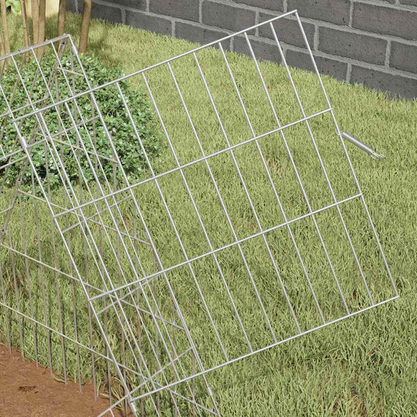 vidaXL Chicken Cage Silver 215 x 55 x 55 cm Galvanized Steel