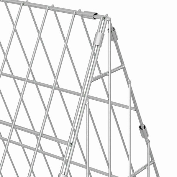 vidaXL Chicken Coop Silver 430 x 55 x 55 cm Galvanized Steel