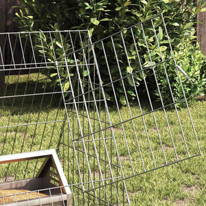 vidaXL Chicken Coop Silver 430 x 55 x 55 cm Galvanized Steel