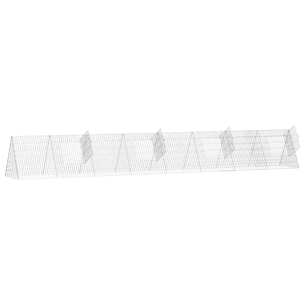 vidaXL Chicken Coop Silver 430 x 55 x 55 cm Galvanized Steel