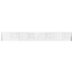 vidaXL Chicken Coop Silver 430 x 55 x 55 cm Galvanized Steel