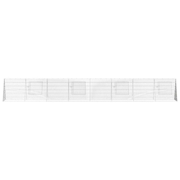 vidaXL Chicken Coop Silver 430 x 55 x 55 cm Galvanized Steel