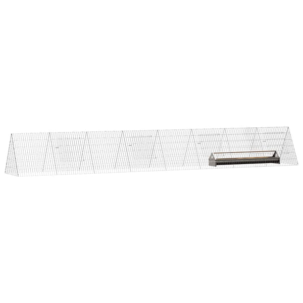 vidaXL Chicken Coop Silver 430 x 55 x 55 cm Galvanized Steel