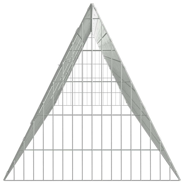 vidaXL Chicken Coop Silver 430 x 55 x 55 cm Galvanized Steel