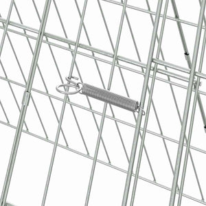 vidaXL Chicken Cage Silver 650 x 55 x 55 cm Galvanized Steel