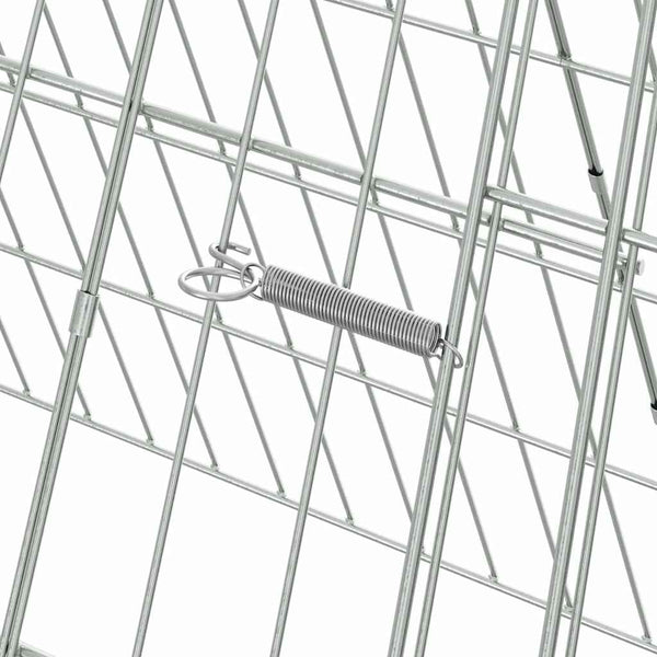 vidaXL Chicken Cage Silver 650 x 55 x 55 cm Galvanized Steel