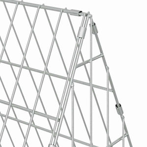 vidaXL Chicken Cage Silver 650 x 55 x 55 cm Galvanized Steel