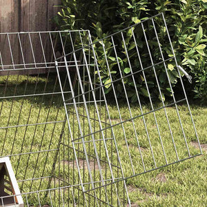 vidaXL Chicken Cage Silver 650 x 55 x 55 cm Galvanized Steel