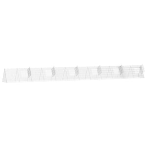 vidaXL Chicken Cage Silver 650 x 55 x 55 cm Galvanized Steel