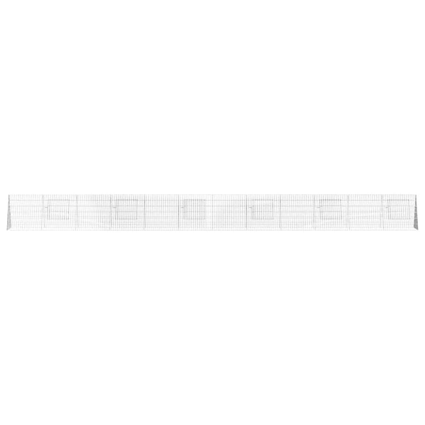 vidaXL Chicken Cage Silver 650 x 55 x 55 cm Galvanized Steel