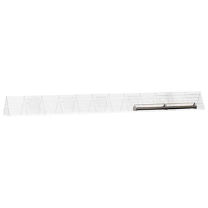 vidaXL Chicken Cage Silver 650 x 55 x 55 cm Galvanized Steel