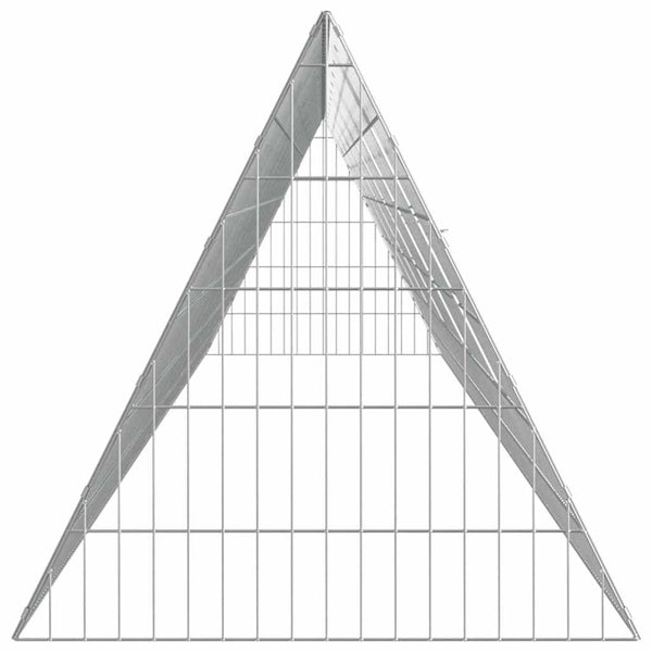 vidaXL Chicken Cage Silver 650 x 55 x 55 cm Galvanized Steel