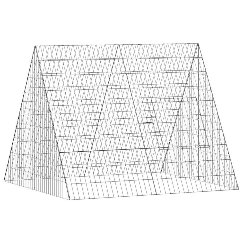 vidaXL Chicken Coop Silver 110 x 100 x 85 cm Galvanized Steel