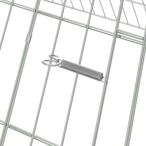 vidaXL Chicken Coop Silver 430 x 100 x 85 cm Galvanized Steel