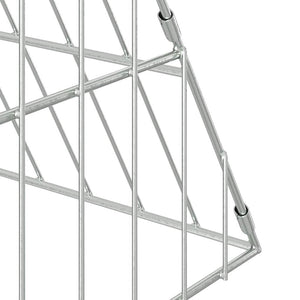 vidaXL Chicken Coop Silver 430 x 100 x 85 cm Galvanized Steel