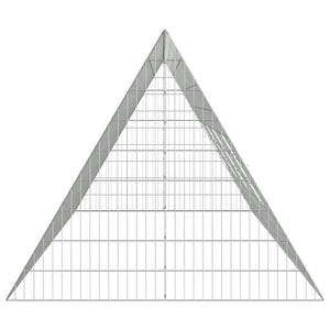 vidaXL Chicken Coop Silver 430 x 100 x 85 cm Galvanized Steel