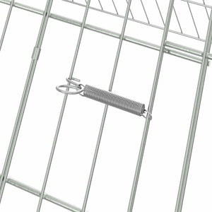 vidaXL Chicken Coop Silver 650 x 100 x 85 cm Galvanized Steel
