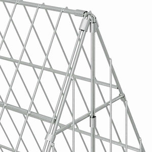 vidaXL Chicken Coop Silver 650 x 100 x 85 cm Galvanized Steel