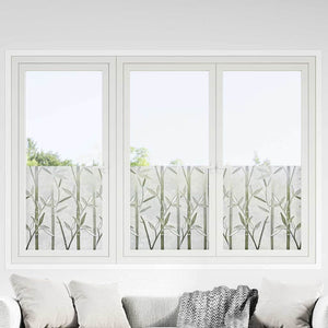 vidaXL Static Window Film Bamboo Pattern 90 x 500 cm PVC