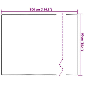 vidaXL Static Window Film Bamboo Pattern 90 x 500 cm PVC
