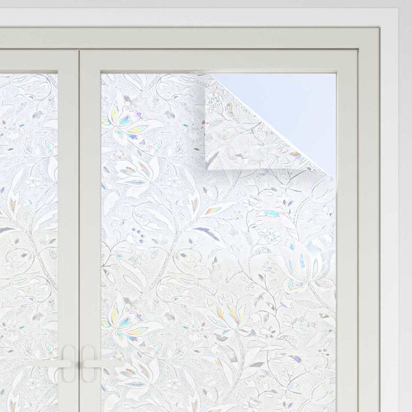 vidaXL Static Window Film Flower Pattern 60 x 500 cm PVC