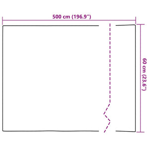 vidaXL Static Window Film Flower Pattern 60 x 500 cm PVC