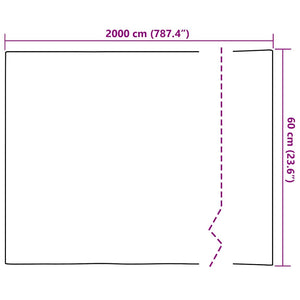 vidaXL Static Window Film Transparent 60 x 2000 cm PVC