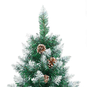 vidaXL Slim Christmas Tree with 300 LEDs and Stand Green 210 cm