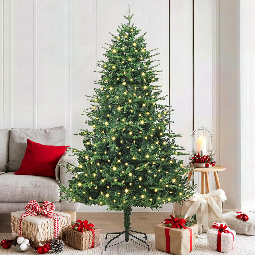 vidaXL Artificial Pre-Lit Christmas Tree Green 180 cm