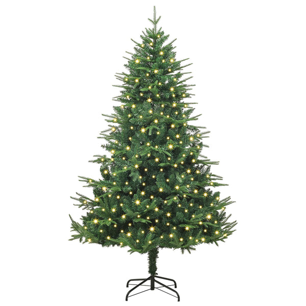 vidaXL Artificial Pre-Lit Christmas Tree Green 180 cm