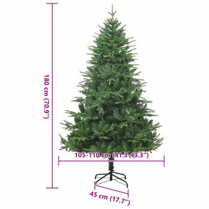vidaXL Artificial Pre-Lit Christmas Tree Green 180 cm