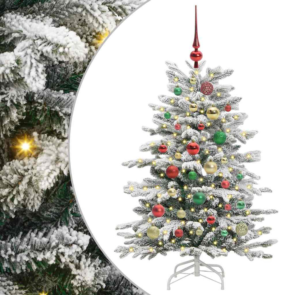 vidaXL Artificial Folding Christmas Tree White 120 cm PE and PVC