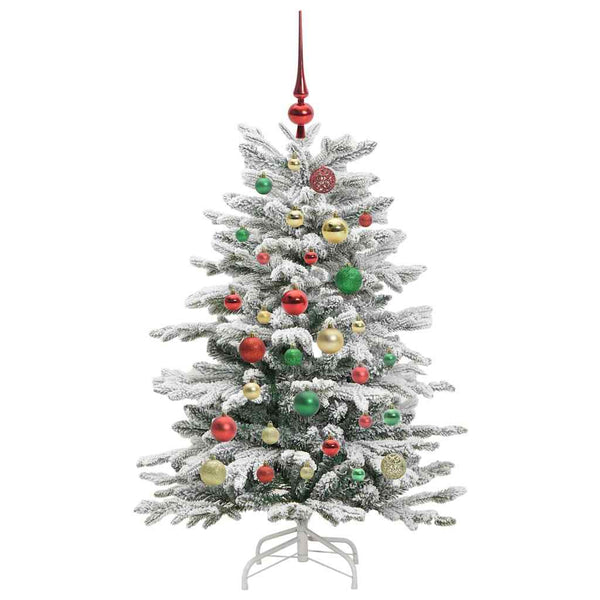 vidaXL Artificial Folding Christmas Tree White 120 cm PE and PVC