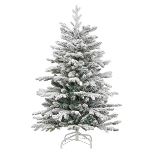 vidaXL Artificial Folding Christmas Tree White 120 cm PE and PVC