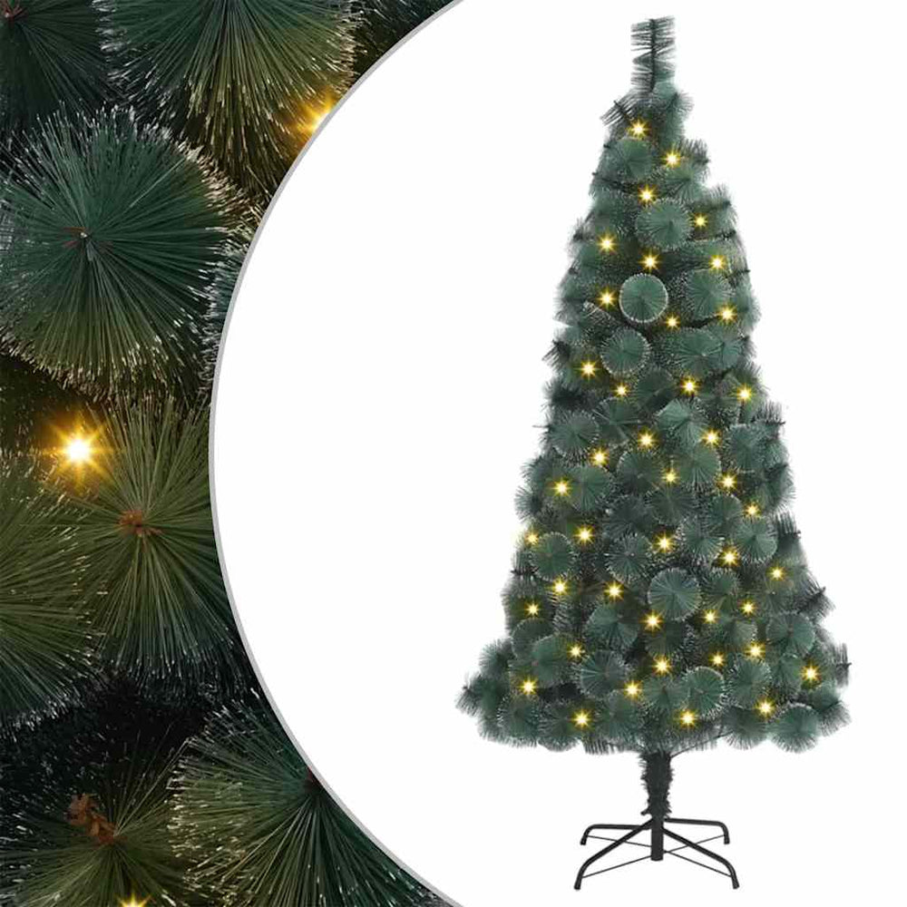vidaXL Artificial Pre-Lit Christmas Tree Green 180 cm PET