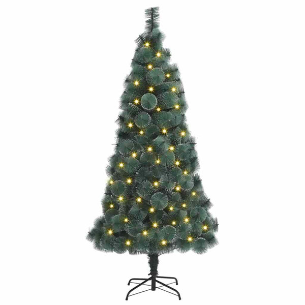 vidaXL Artificial Pre-Lit Christmas Tree Green 180 cm PET