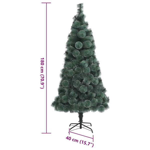 vidaXL Artificial Pre-Lit Christmas Tree Green 180 cm PET
