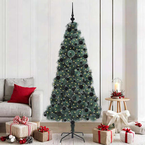 vidaXL Artificial Pre-Lit Christmas Tree with Ball Set 210 cm