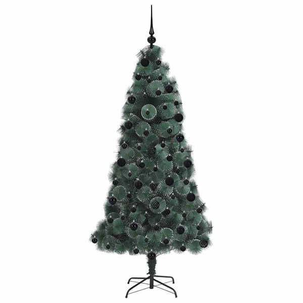 vidaXL Artificial Pre-Lit Christmas Tree with Ball Set 210 cm