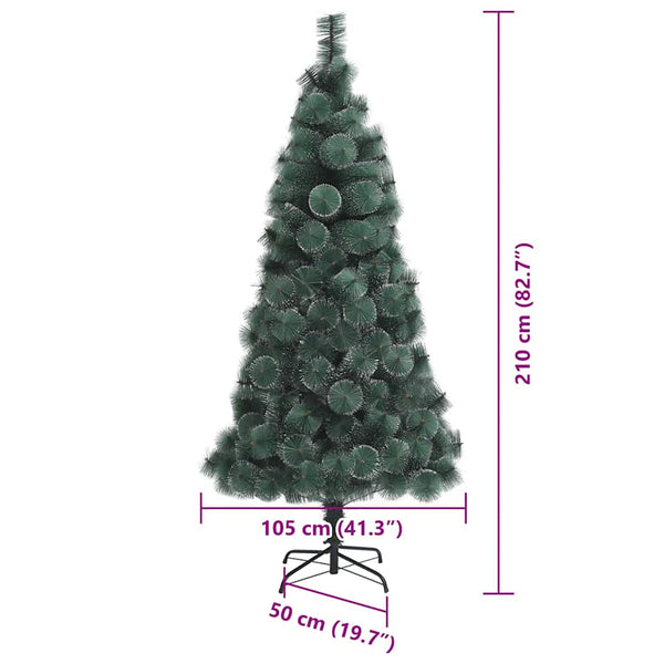 vidaXL Artificial Pre-Lit Christmas Tree with Ball Set 210 cm