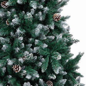 vidaXL Artificial Christmas Tree with 300 LED Lights with Stand Green 210 cm
